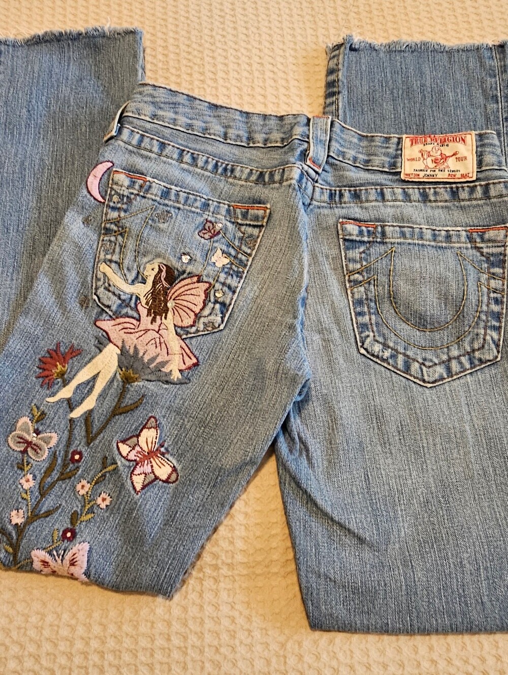 ๐งโโ๏ธโจ TRUE RELIGION FAIRYCORE Y2K VINTAGE JEANS โ EXTREMELY RARE Size 27 - Picture 9 of 15